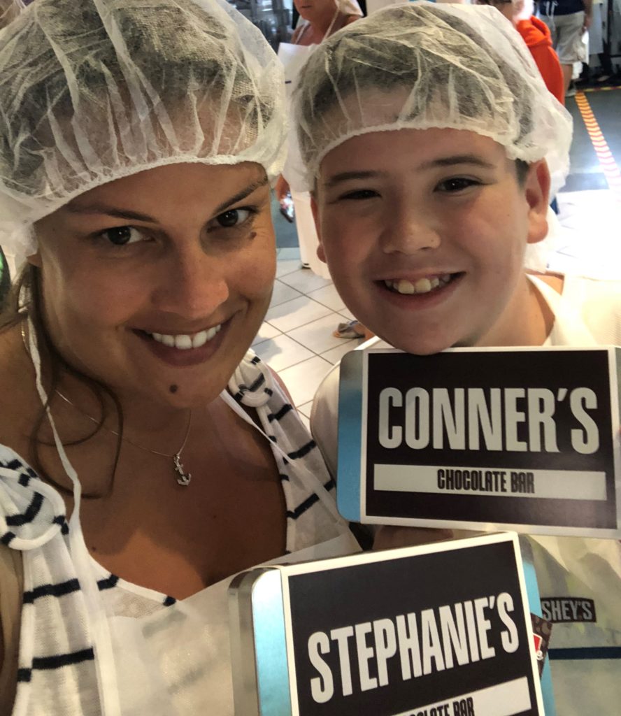 Stephanie Bryan, realtor with Powell Realtors, spends time with her stepson when she isn't working with Powell Realtors. Here, they enjoy a tour of a chocolate factory.